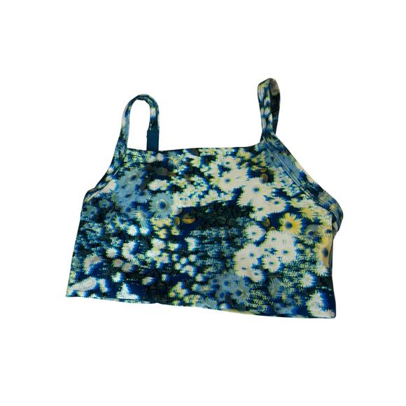 OFFLINE by Aerie 3D Square Neck Sports Bra Blue Path Adjustable Straps XS NWT - Picture 2 of 8